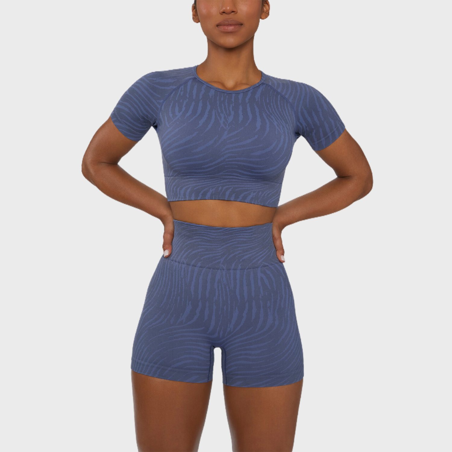 Zebra Seamless Scrunch Short Set Zebra Seamless Scrunch Short Set